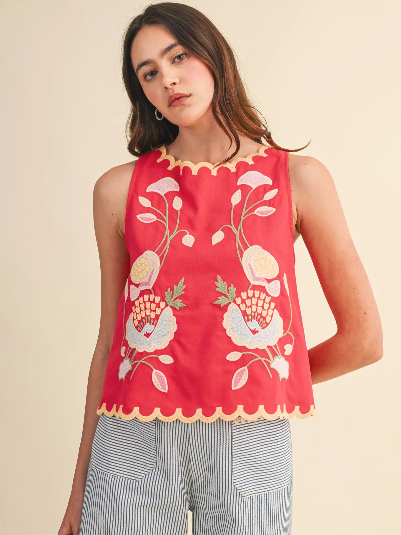 The Callie Top in Red