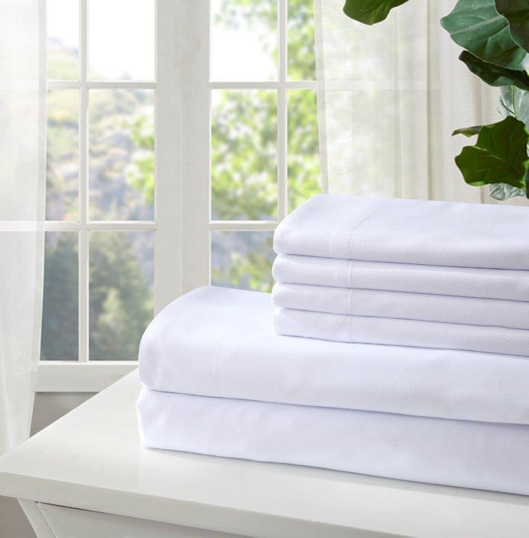 Duke Imports 2400 Platinum White King Sheet Set