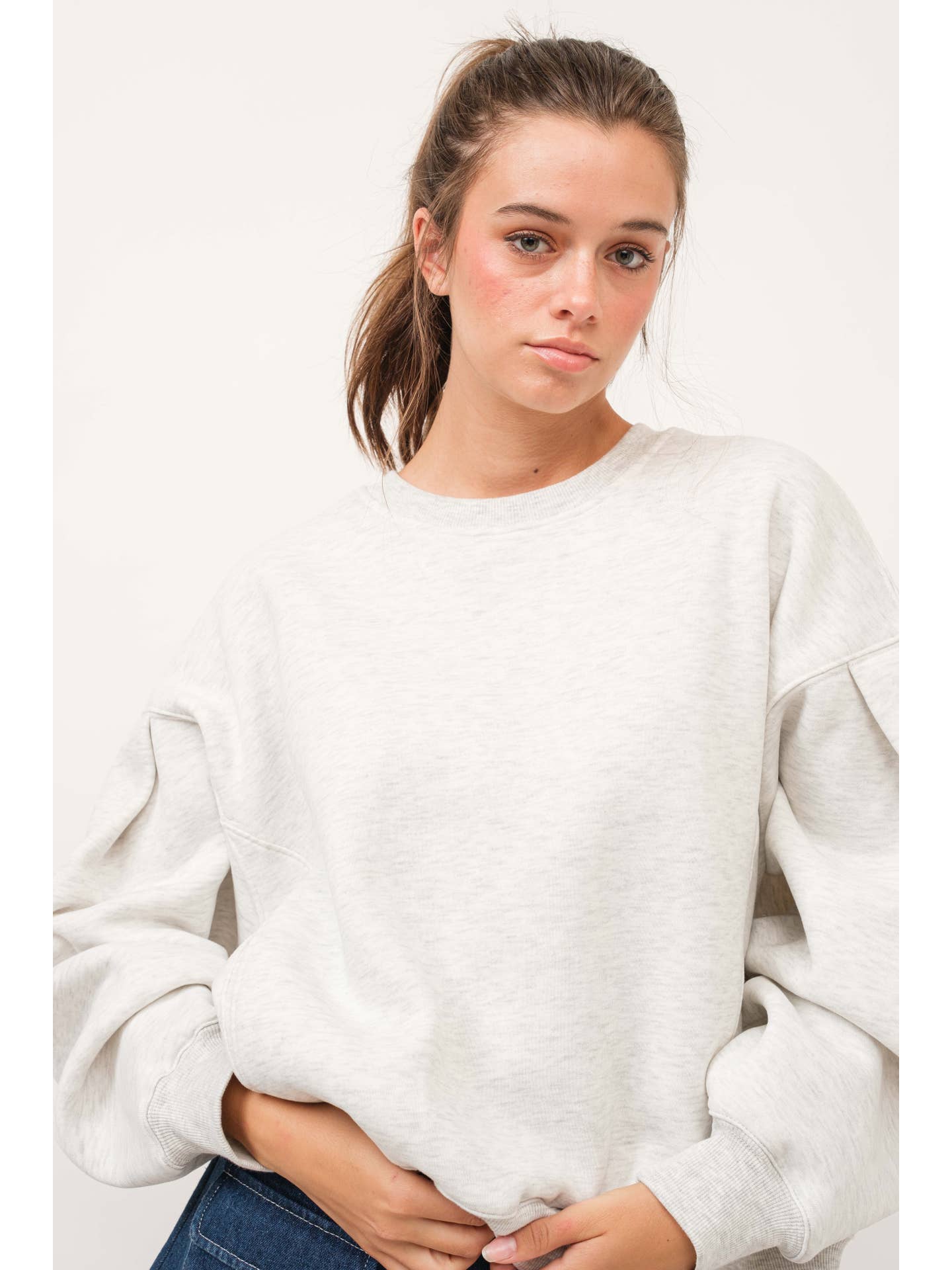 Mallory Sweatshirt in Heather Grey