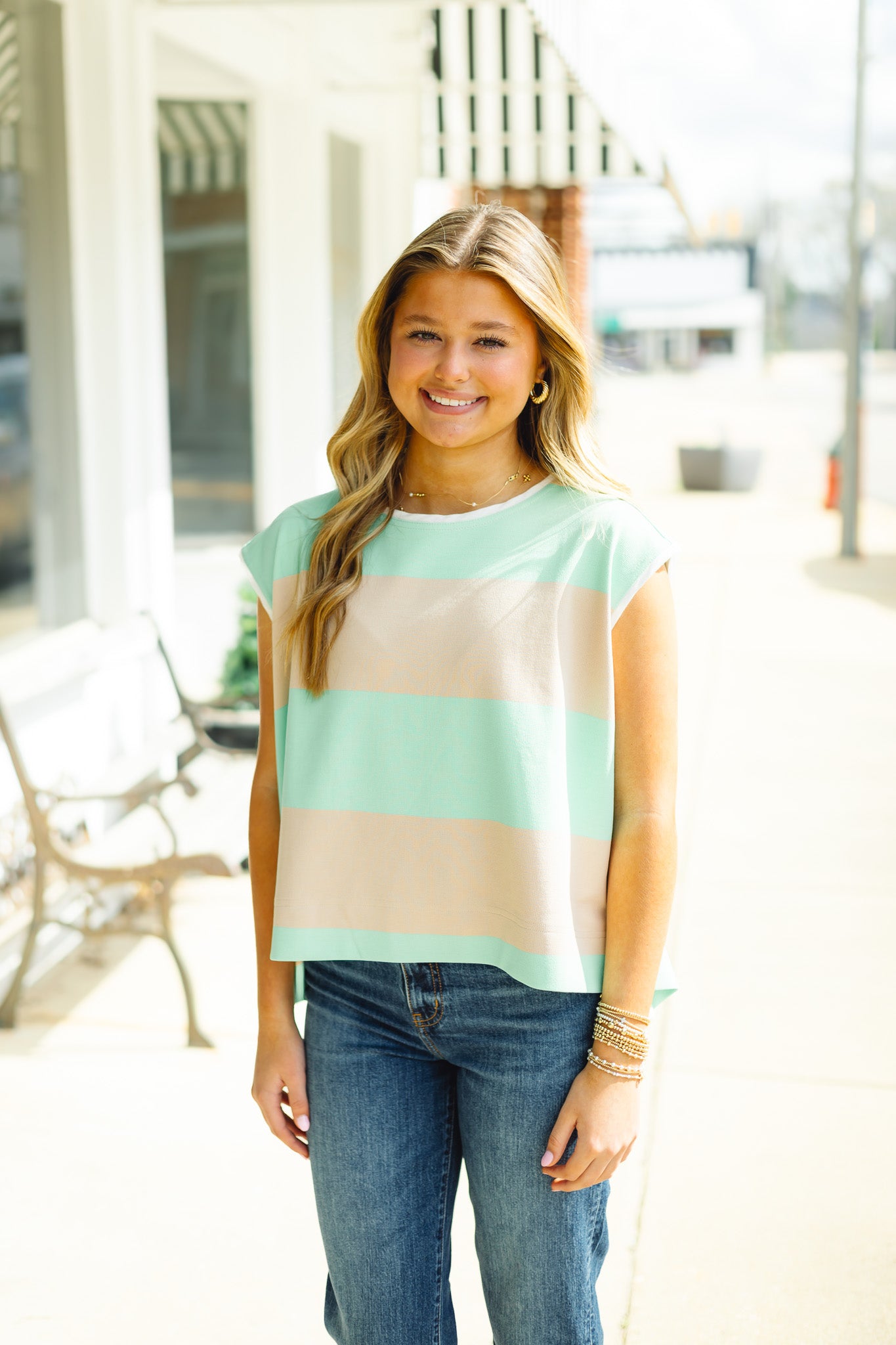 Striped Knit Tank