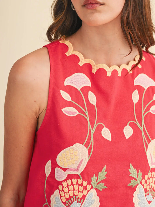 The Callie Top in Red