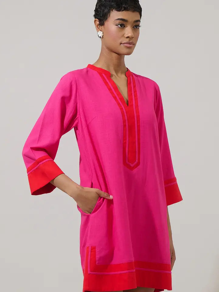 The Allie Shift Linen Mini Dress