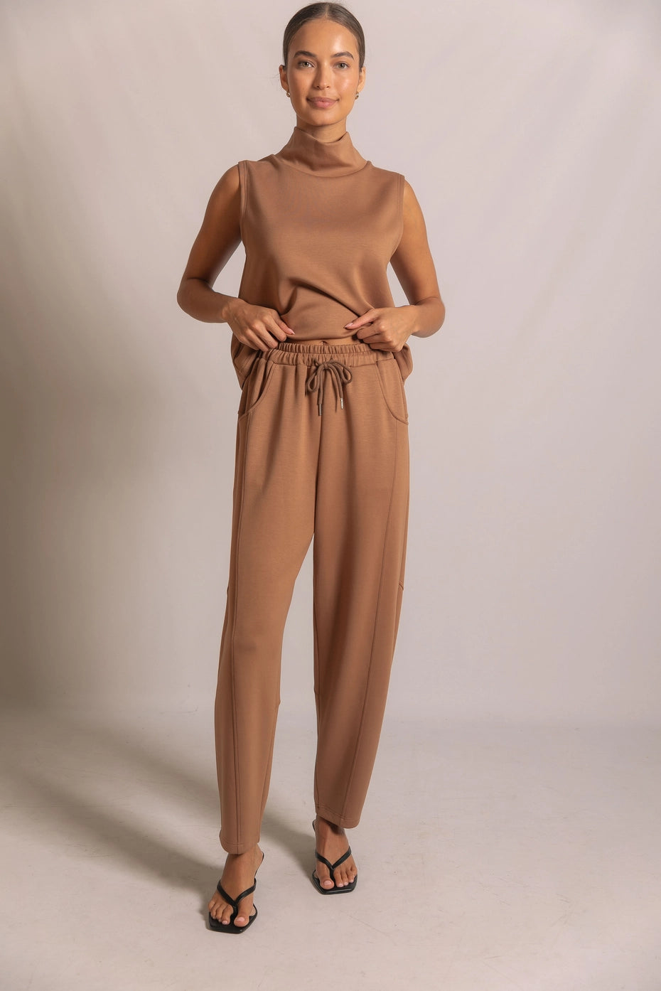 P.Cill Butter Modal Barrel Leg Pull On Pants