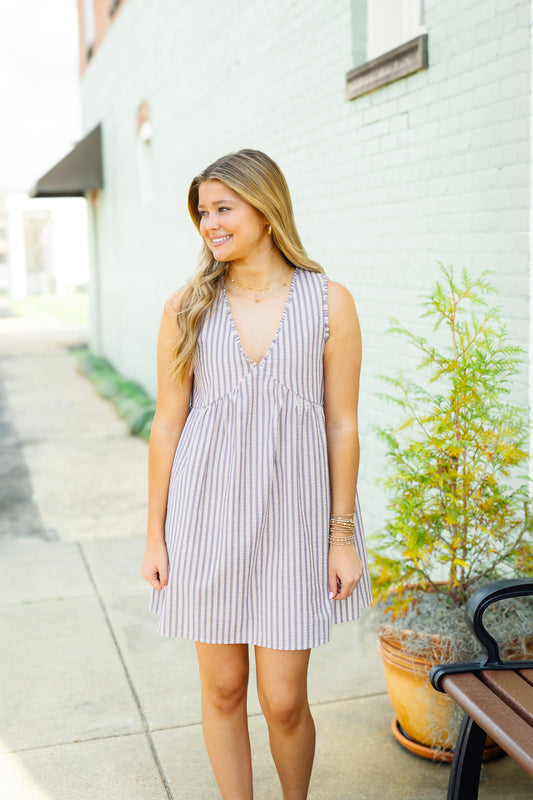 Reese Sleeveless Striped Mini