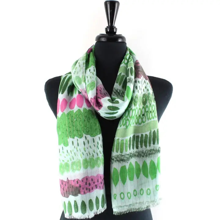 Amaya Lightweight Scarf W/Gold Metallic