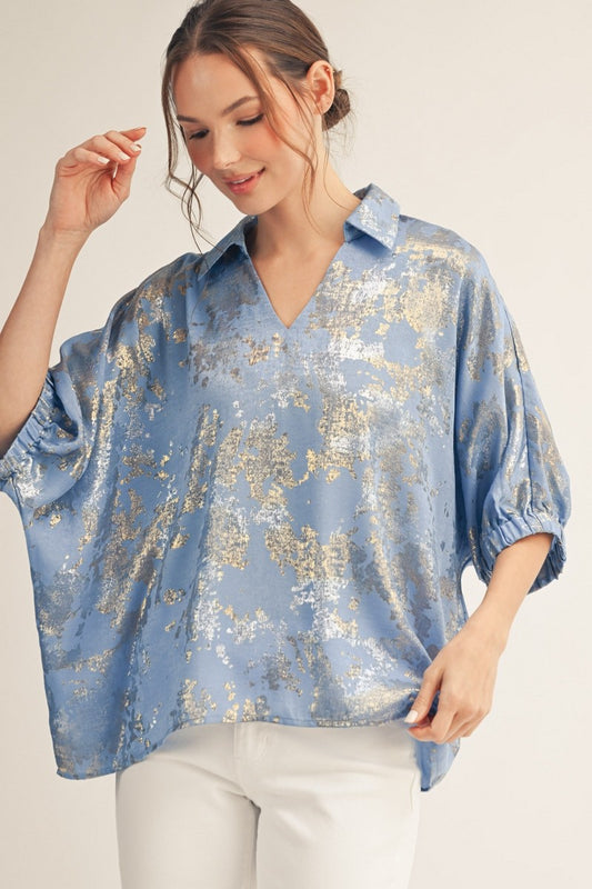 The Patsy Top in Blue