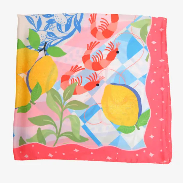 Sealife 100% Polyester Lightweight Square Scarf