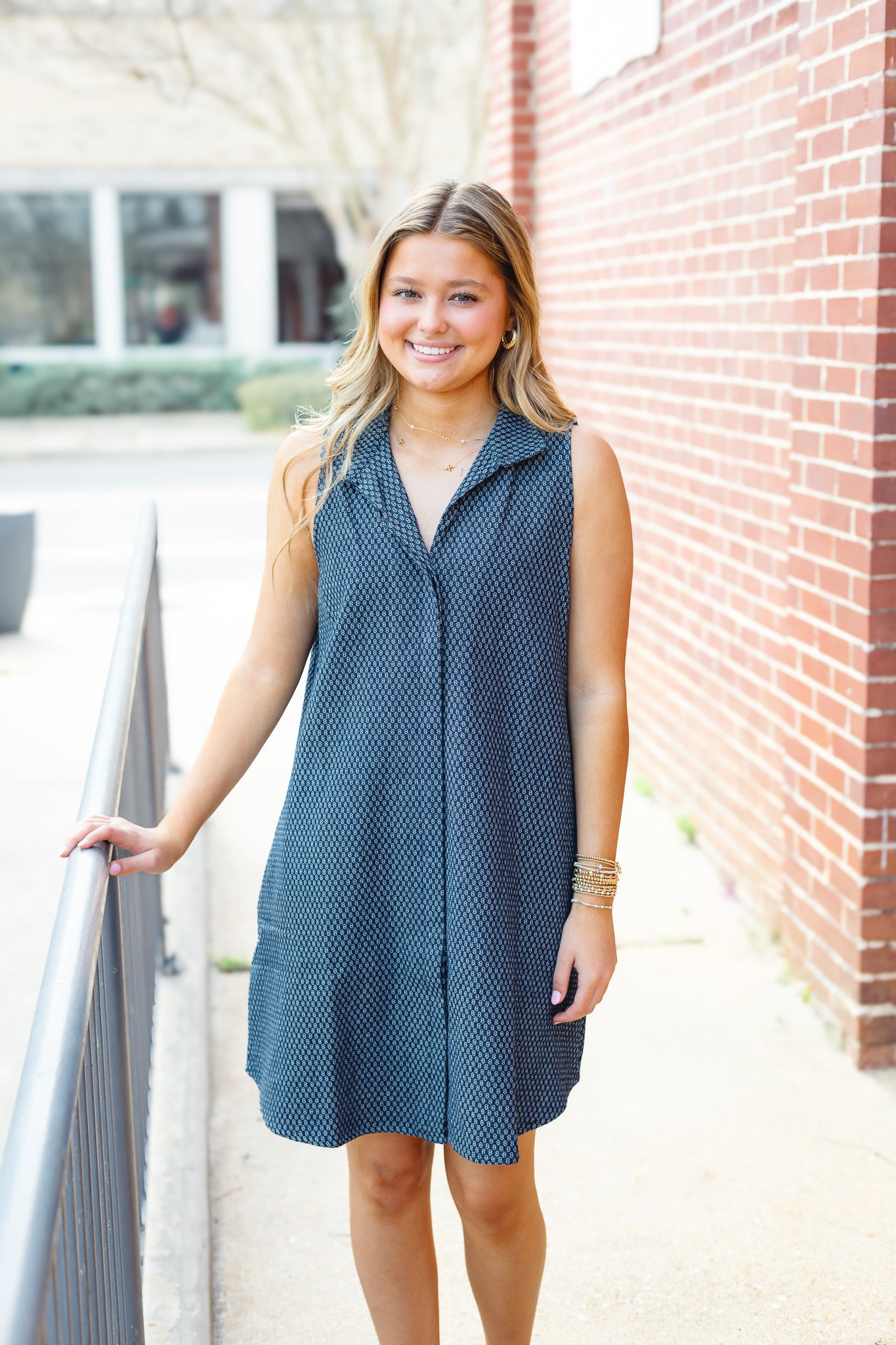 Alice Stand Collar Short Dress