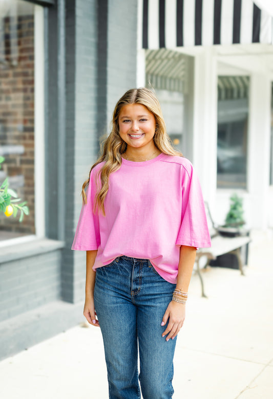 The Landry Top in Pink